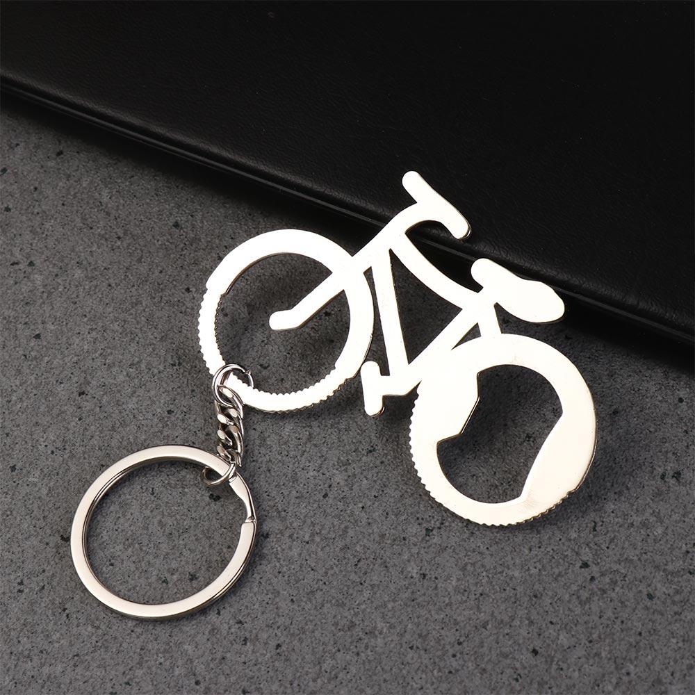 Metal Bicycle Keychain Bike Shaped Bike Key Rings Men Gifts Bottle Opener Keyring Backpack Pendant