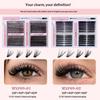 480 Clusters Diy False Eyelashes Clusters Extensions Individual Cluster Natural Segmented With Glue,Remover,Lash Brush,Tweezers