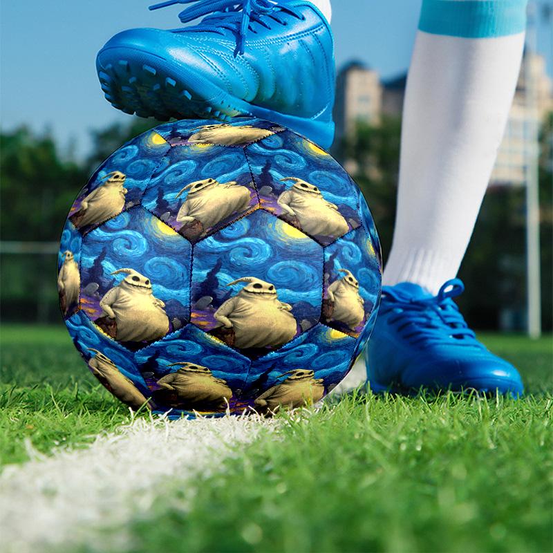 The Nightmare Before Christmas Print Size 5 Soccer Ball, PU Wear Resistant Football for Match Training and Daily Practice, Birthday Gift for Soccer Fa