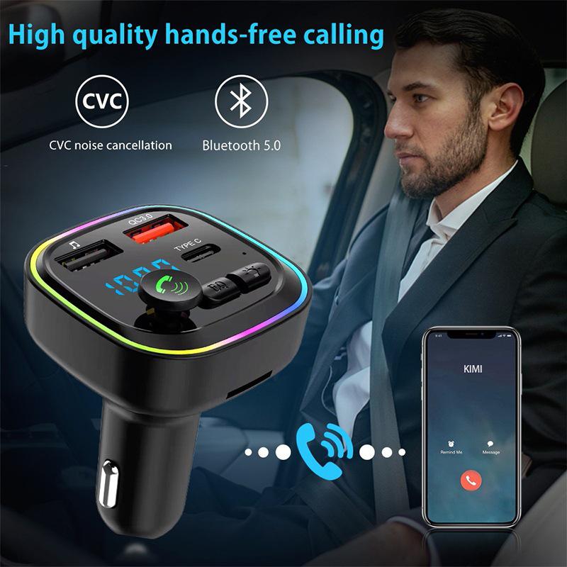 Bluetooth Автомобильный FM-трансмиттер с MP3-плеером P4 и быстрой зарядкой QC3.0