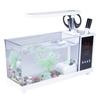 Многофункциональный USB мини аквариум с функцией часов светодиодная подсветка белого цвета