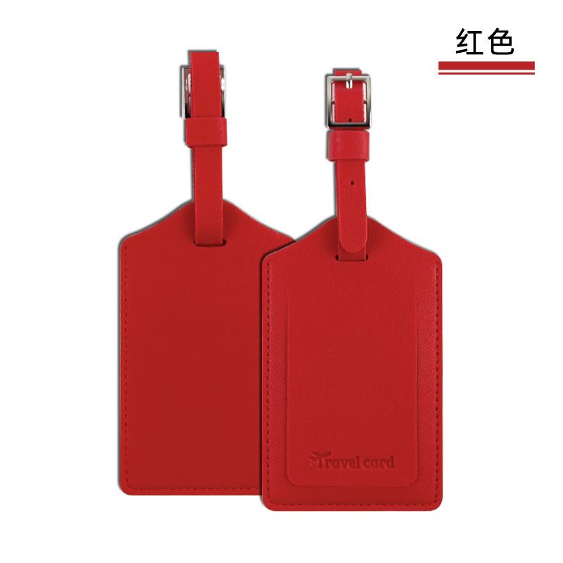 Квадратная пряжка Кожаная бирка для багажа Карта против потери Кожа PU Багажная бирка Посадочный талон