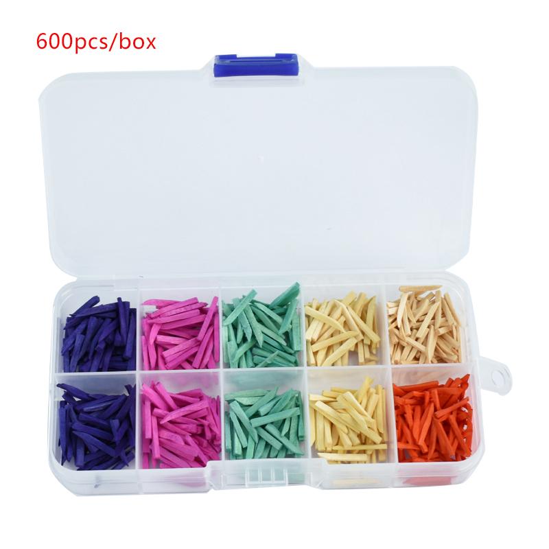 600Pcs/box Dental Disposable Restoration Interdental Composite Contoured Wood Wooden Wedges Materials Dental Care