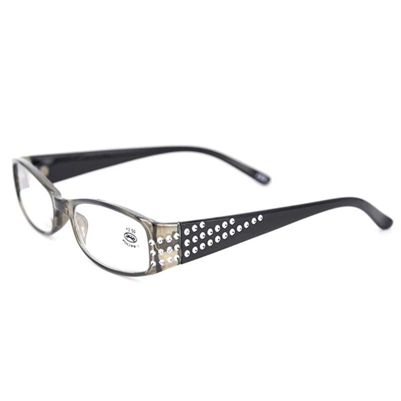 Fashion Reading Glasses Women Diamond Resin Reading Eyeglasses Rhinestone Glasses Eyewear Readers Diopter +1.0 To +3.5