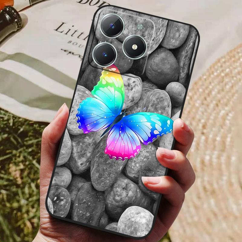 Чехол для Realme C61 Силиконовая задняя крышка Чехол для Realme C63 4G Модные ТПУ чехлы для телефона realme note60 4G Fundas Coque RealmeC61