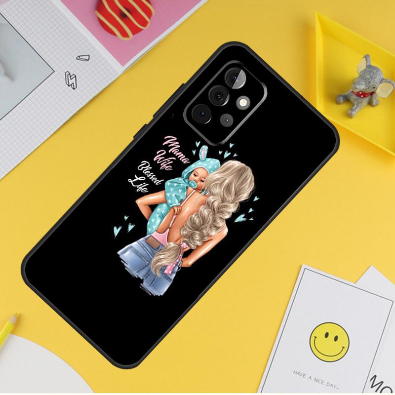 Модный чехол «Супер мама» для Samsung Galaxy A55 A35 A25 A15 A51 A71 A12 A32 A52 A13 A33 A53 A14 A34 A54 Coque