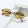 Ретро Металлические Солнцезащитные Очки с Маленькой Оправой: Стиль «Старые деньги», Высококлассная гонконгская мода для мужчин и женщин