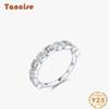 Tancise Classic 925 Sterling Silver  Zircon Ring Ladies Jewelry Wedding Promise Party Gift