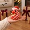 Christmas Shelf Decor Duck Figurine Resin Sculpture for Holiday Home Decor Cute Small Statues Desktop Ornaments with Festive Elements Indoor Outdoor