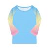 Printed Tops For Youth Girls 4-16 Years Round Neck 3/4 Sleeves T-Shirts Trendy Tops Outfit Tees