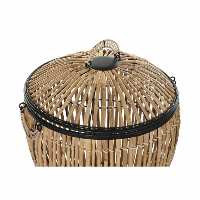 Panier - Naturel - Lot de 2 - Métal - Rotin - 48 x 48 x 55 cm