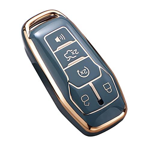 Для чехла на брелок Ford с цепочкой для ключей, мягкий чехол из ТПУ премиум-класса с полной защитой для ключа Ford Fusion Mustang, защитный чехол для дистанционного ключа Lincoln Smart