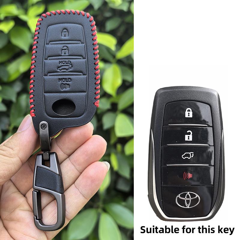 Кожаный чехол-футляр для автомобильного ключа для 2023 2024 Toyota Tacoma Fortuner Corolla Venza Grand Highlander RAV4 XSE Prime Land Cruiser Hilux