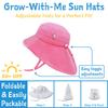 Cute Sun Hat for Girls with Neck Flap for UPF UV for Toddlers [JAN & JUL] Quick-Drying Swimming, 50+ Protection, (M 6-24 Months, Watermelon)