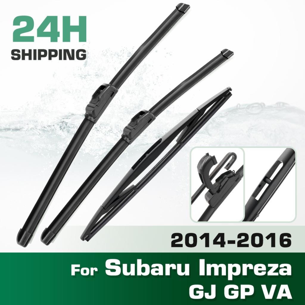 For Subaru Impreza GJ GP VA 2014-2016 2015 Wiper Front & Rear Wiper Blades Windshield Windscreen Window Brushes 26"+16"+14