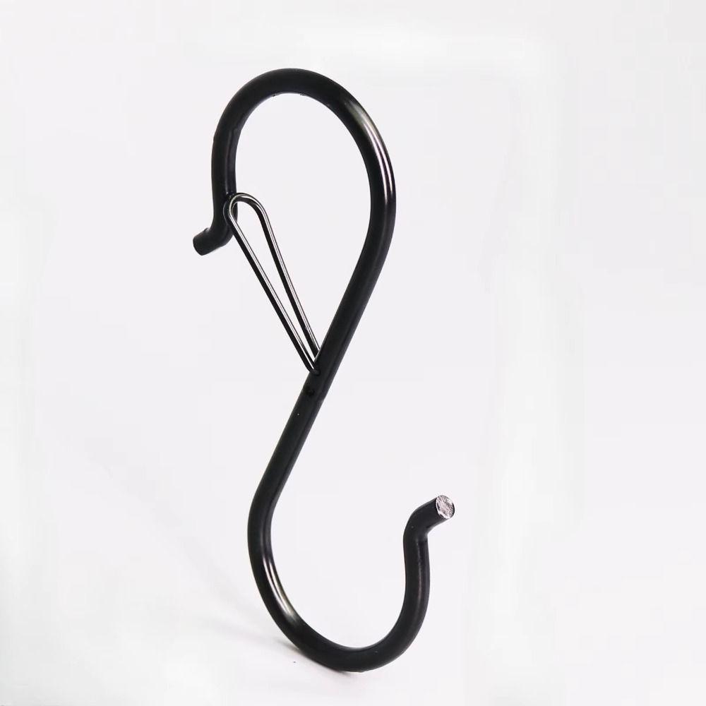 10Pcs S-Shape Balcony Clothes Hanger Spring Clasp Stainless Steel Kitchen Pot Rack Hooks Thickened Windproof