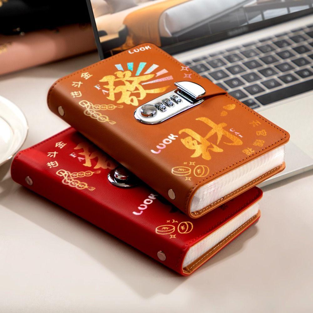 50 листов Бюджетная папка с замком из искусственной кожи, планировщик, органайзер, нержавеющая сталь