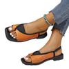 Flat Sandals for Women 2025 New Style Toe European and American Square Toe Casual Back Elastic Roman Sandals