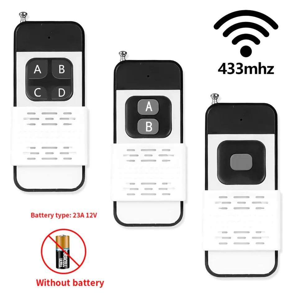 433Mhz Wireless RF Module Remote Control Learning Code 1527 Remote Control 1/2/4 Buttons Long Range 1000m for Lamps Lights Gate Door