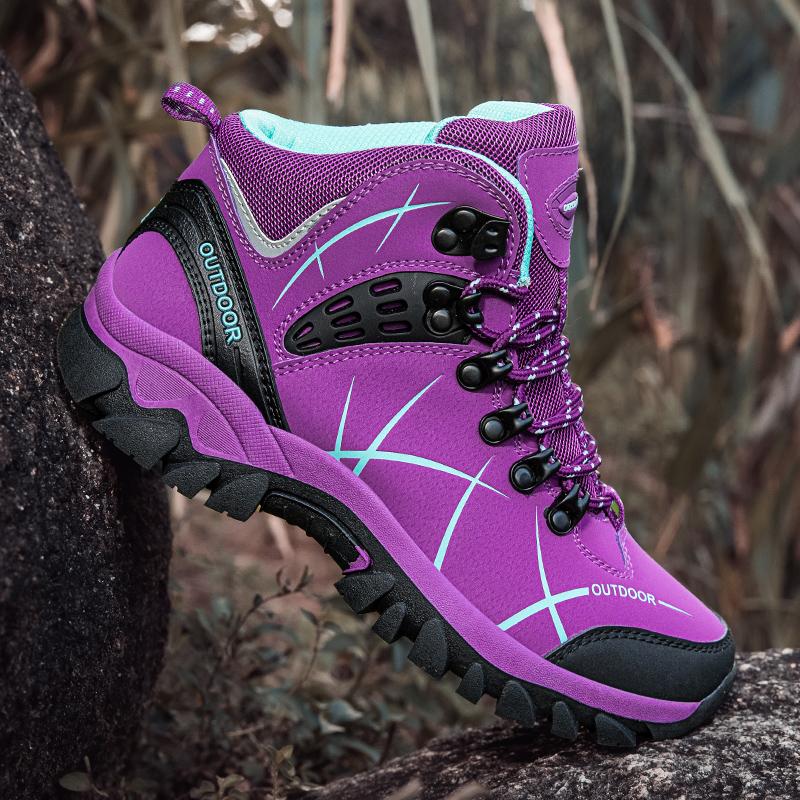 Large Size 46 Super Warm Men's Hiking Boots Winter Trekking Tourism Shoes Wear-resistant Tactical Sneakers Women Mountain Boots