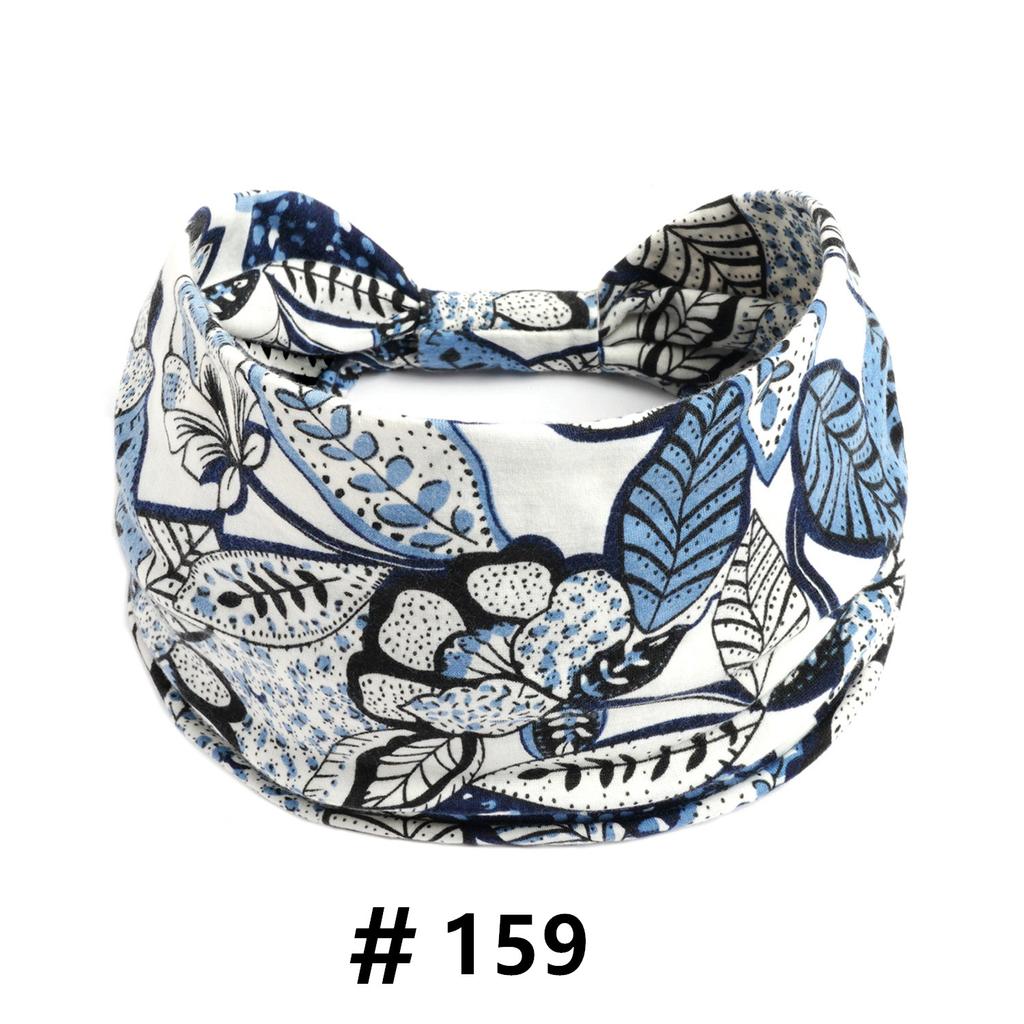 Бохо повязки на голову для женщин Хлопковые широкие повязки на голову Эластичная повязка для волос Нескользящая для тренировок Йоги Бега Тюрбан Головной убор Аксессуары для волос