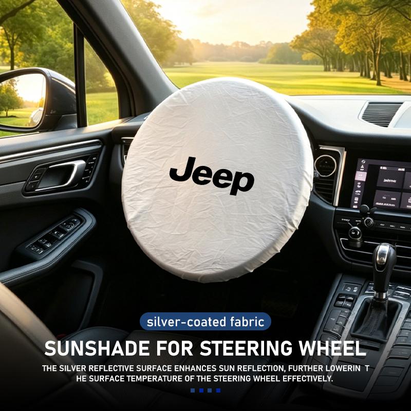 Car Steering Wheel Cover Sun Protection Insulation Protector Covers For Jeep Cherokee Patriot Liberty Wrangler JK JL Commander AKP1
