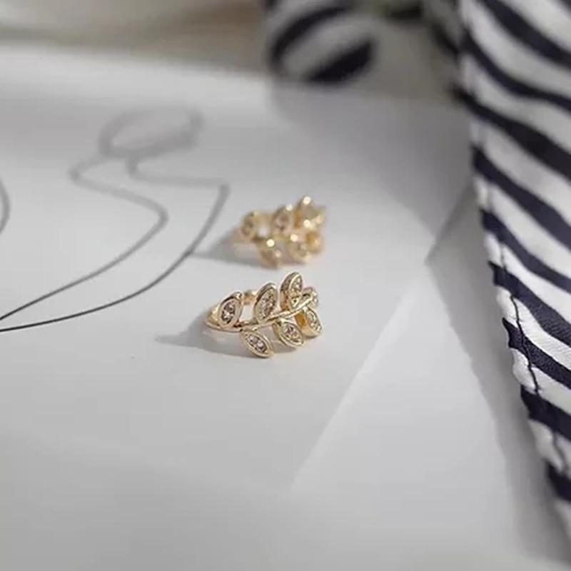 Korean Elegant Leaf Ear Clip: Adjustable, Non-Piercing, Fairy Forest Series Earrings
