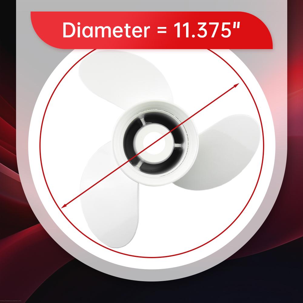 Подвесной гребной винт для Yamaha 20hp 25hp 30hp 40hp 48hp 50hp 60hp 11 3/8*12, винт из алюминиевого сплава, морской двигатель, 3 лезвия, 13 шлицев