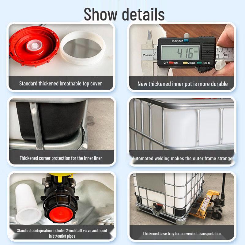 RSRDDY 1000L Thickened Plastic Square Storage Barrel