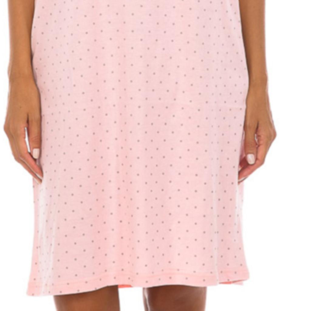 Женская ночная рубашка с круглым вырезом и бретельками KL45214