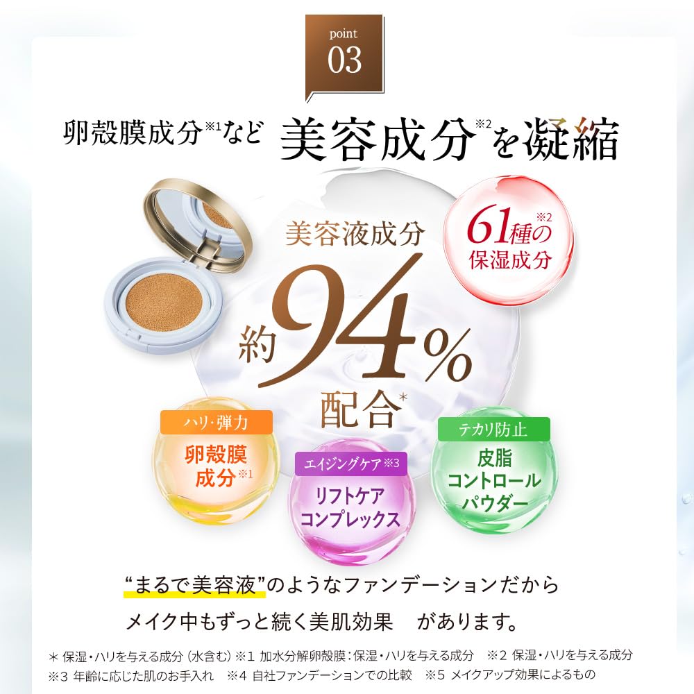 Beauty Opener Cushion Foundation UV Makeup Control Moisturizing Sebum Ozio (Natural/Refill 12g/Puff included/SPF45 PA++++) Protection, Base, Color,