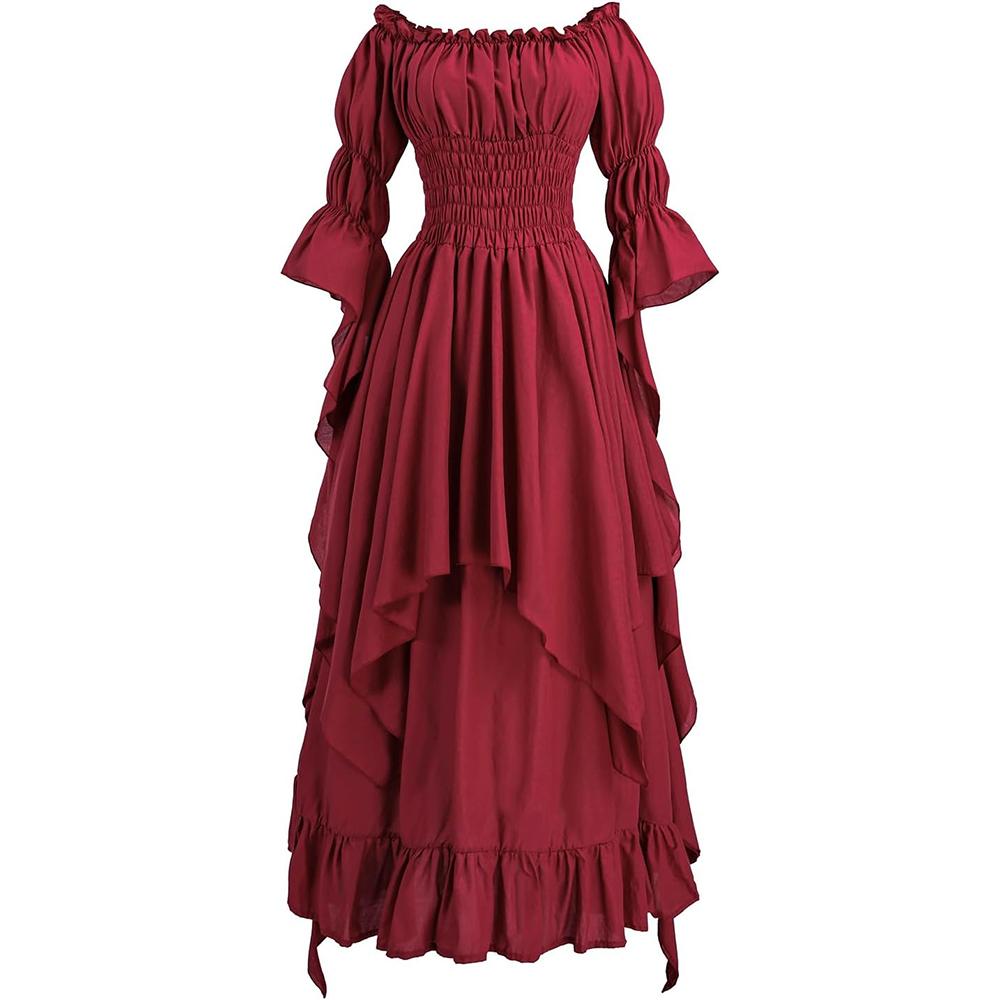 Платье эпохи Возрождения Женское Средневековый костюм Викторианские платья Крестьянское Готическое Платье Феи Ведьмы Свадебное Нижнее платье