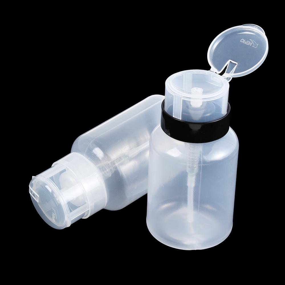 Gel Cleaner Liquid 200mL Nail Polish Remover Empty Bottle Pump Dispenser Container Clean Acetone