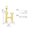 Lala Christie Initial Pendant Necklace, 18K Yellow Gold, Charm, H, for Men and Women