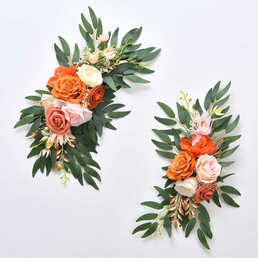 2Pcs DIY Artificial Wedding Arch Flowers Wedding Photography Flower for Ceremony Party