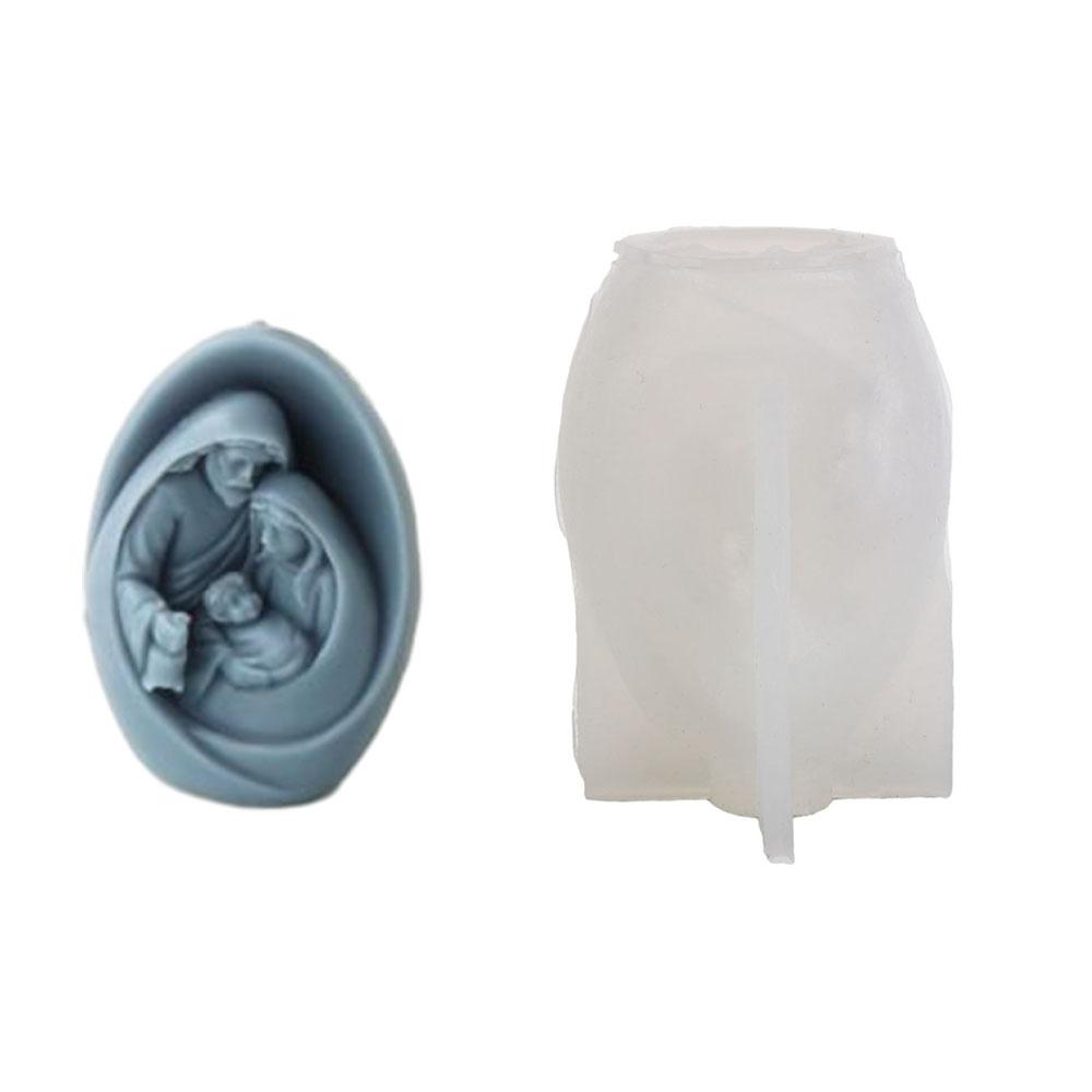 Catholic Holy Jesus Mould Silicone Virgin Mary Mold Jesus Family Candle Mold  Home Decor