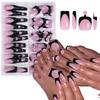 288 шт. телесно-розовых накладных ногтей, разноцветные французские кончики, полное покрытие, накладные ногти для рук и ног, DIY маникюр, искусство накладных ногтей