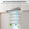 KICHPOWER 60cm Range Hood, Built-in Extractor with Recirculation/Ducted Modes, 12 M³/min, Carbon Filter, LED Lighting