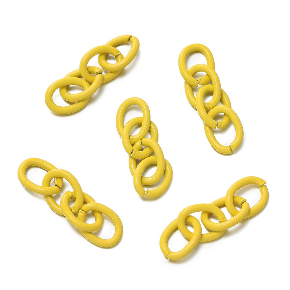 20pcs/lot 25mm Metal Link Chain Connector For Keychain Pendant KeyChains Hanging Accessories Diy Jewelry Making Findings