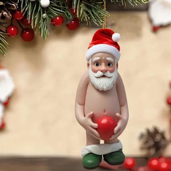 Yousheng Санта-Клаус акриловый кулон рождественская елка подвесное украшение акриловый забавный мультяшный Санта украшение для дома дверь каминная полка декор