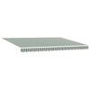 Retractable Awning Green and White 450 x 300 cm
