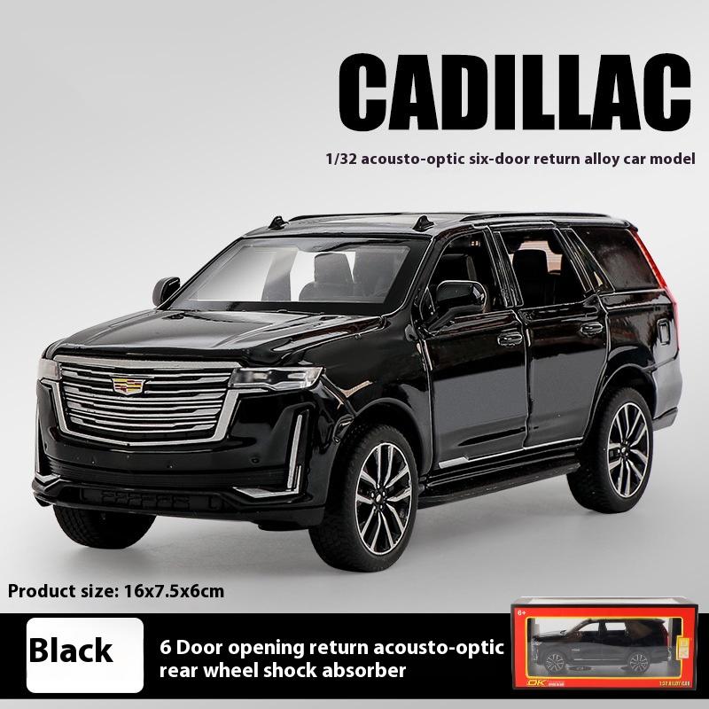 AABHU1 Diecast 1:32 Cadillac Escalade SUV Alloy Model Sound And Light Pull Back Toy Accessories For The Car Birthday Present For Boys