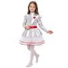 Girls Role Play Costume Metallic Tulle Tutu Dress Mock Neck Long Sleeve Back Zip Built-in Briefs for Halloween Cosplay Theme Party