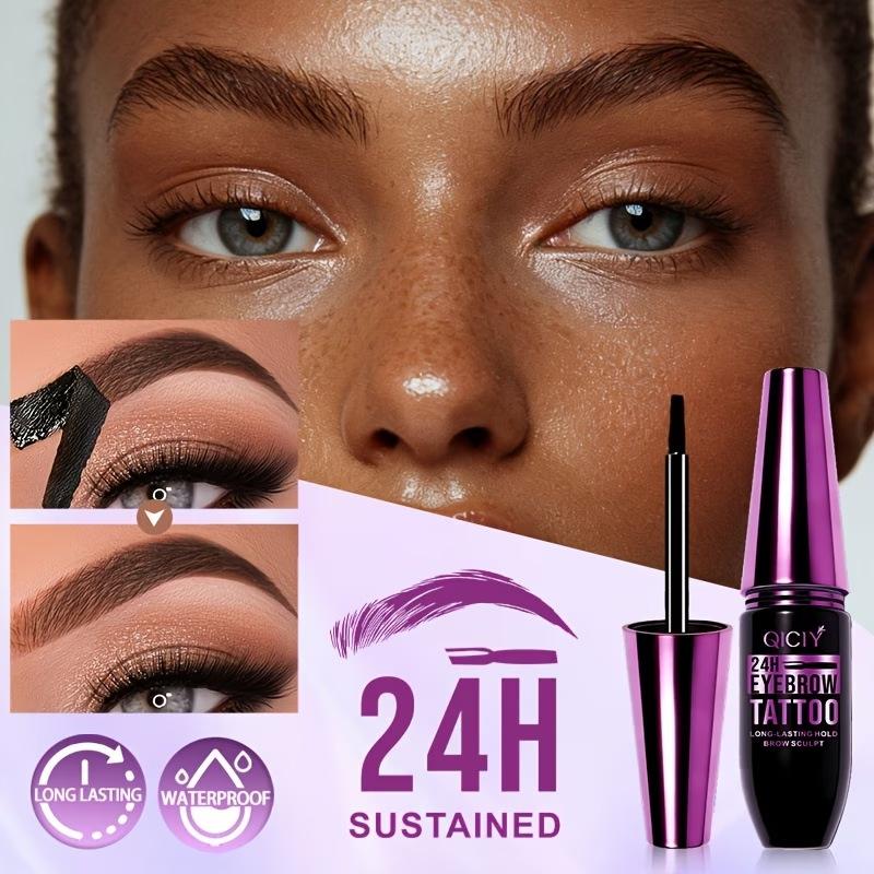 QICIY 24H Eyebrow Tattoo Waterproof Long Lasting Peel Off Eyebrow Gel Tint Semi Permanent Brow Sculpt Makeup Cosmetics for Women