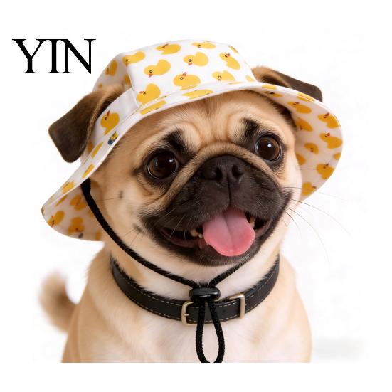 Dog Summer Hat Sun with Ear Holes, Wide Brim Protection Hat, Adjustable Pet Drawstring for Small And Medium Dogs Outdoor Walking Hiking Cooling
