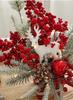 Christmas Floral Arrangement: Simulated Pine Branches & Cones with Dried Flowers & Fruits