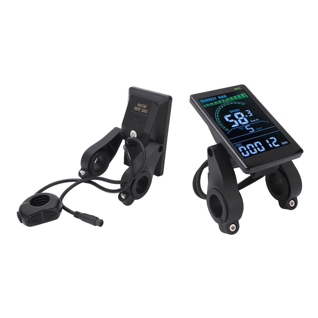 M6C Electric Bike LCD Display Meter ABS Electric Bike Display Screen Control Panel with 6 Pin