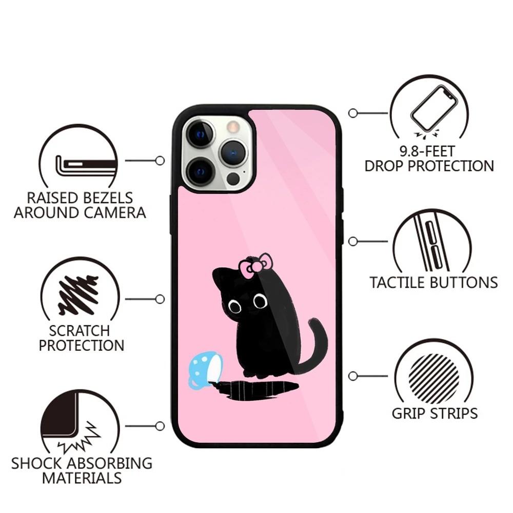 Cat Cute Funny Pet Phone Case For iPhone 16,15,14,13,12,11,Plus,Pro,Max,Mini Magsafe Magnetic Wireless Charging