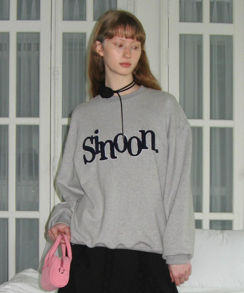 SINOON Boucle Logo Sweatshirt (Melange Gray)