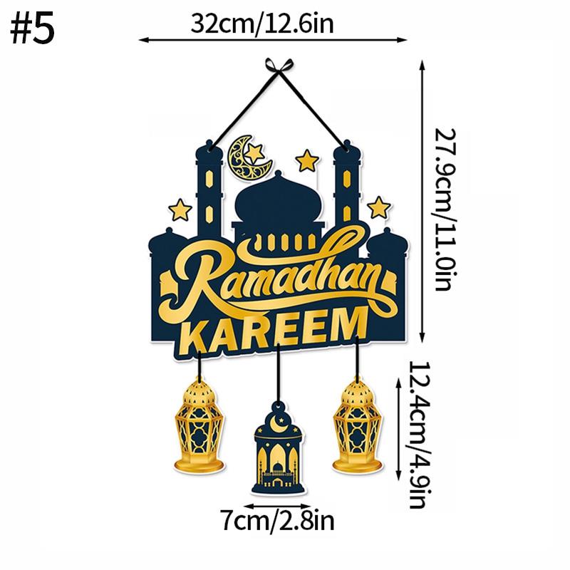 Ид Мубарак Подвесной Флаг Рамадан Баннер Ид Мубарак Настенное Украшение Подвеска Исламский Мусульманский Баннер Дом Сад Двор Подвесной Флаг